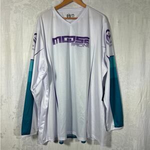 Moose Racing Jersey 5XL NEW Whit Purple Teal Qualifier Motocross FLAW MX Offroad